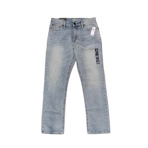 Gap Straight Fit Leg Jeans In Light Blue Wash
